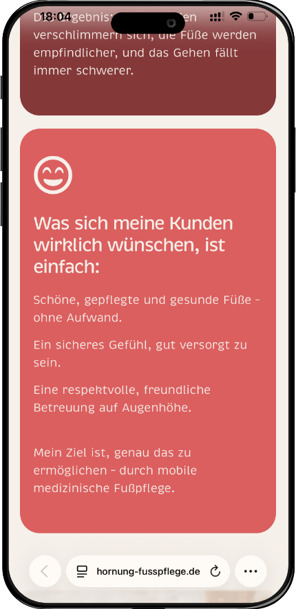 honung-fusspflege-de 6 Webdesign für Reda Hornung, Mobile med. Fußpflege