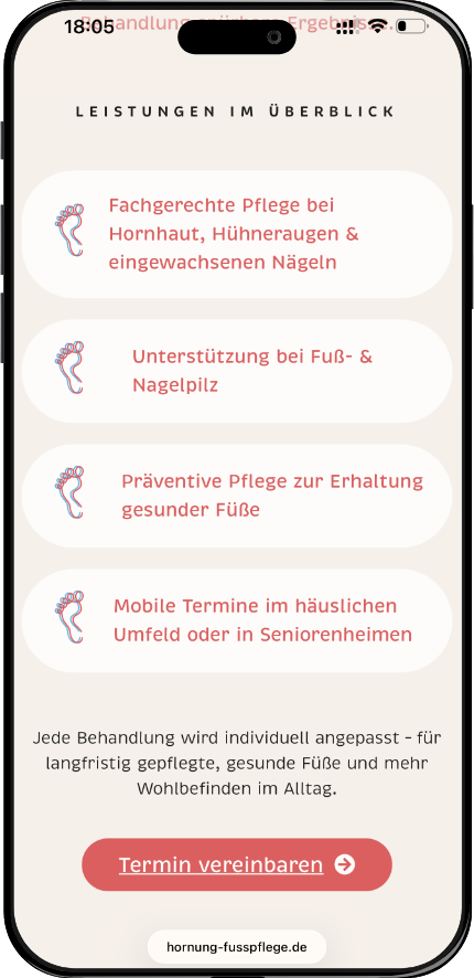 honung-fusspflege-de 8 Webdesign für Reda Hornung, Mobile med. Fußpflege